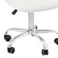 Impressions Vanity Heart Swivel Vanity Chair with White Cushion in Matte Silver, , large