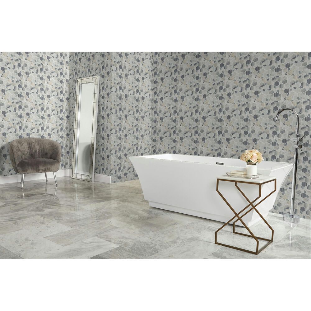 Dal-Tile Gamma Azure 14&#39;&#39; X 16&#39;&#39; HYPNOTIC Natural Stone Mosaic Sheet, , large