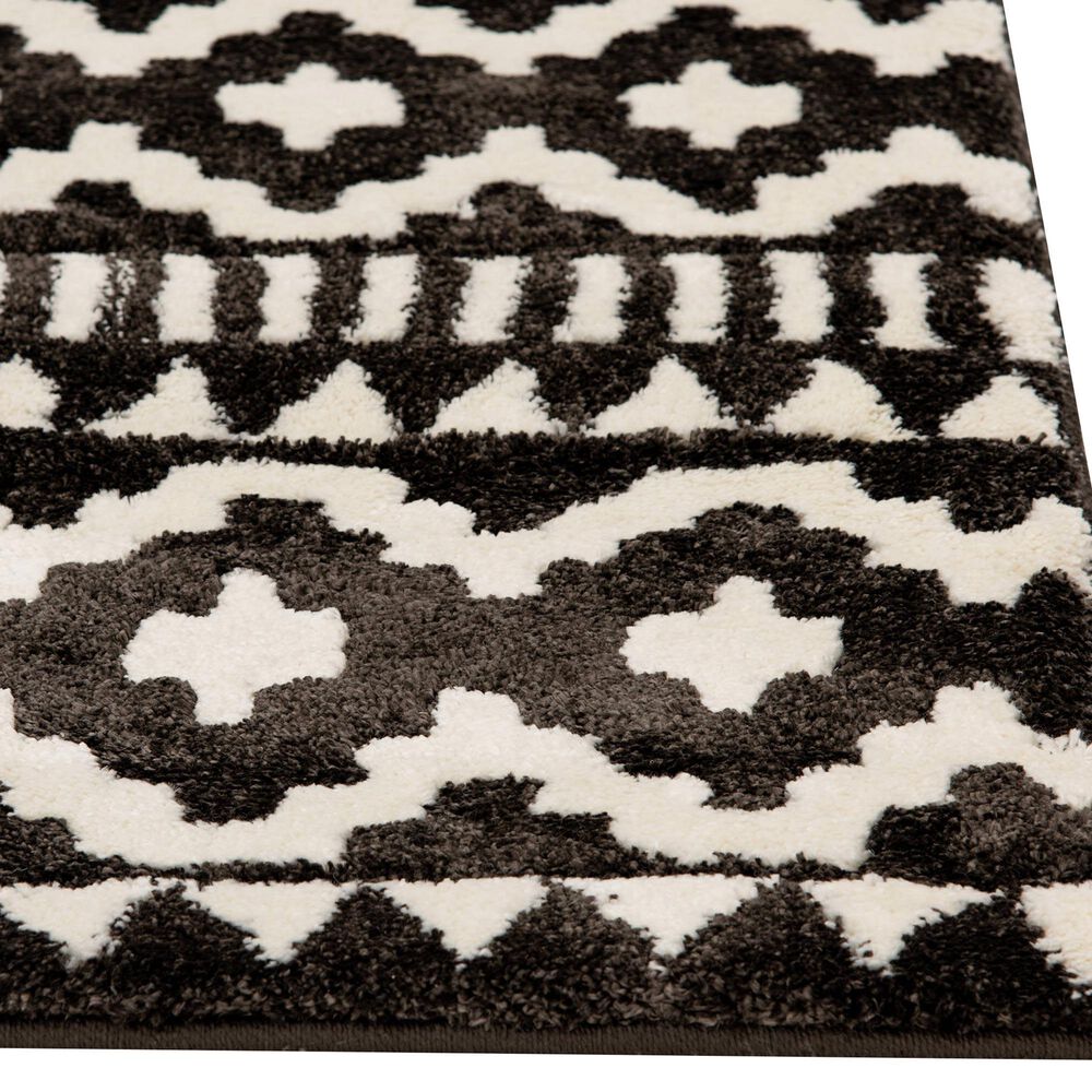 Central Oriental Structures Torrent Weehawken 7&#39;10&quot; x 9&#39;10&quot; Soot and Buff Area Rug, , large