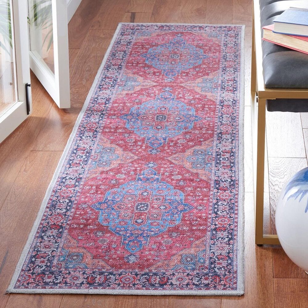 Safavieh Serapi SEP369 2&#39; x 8&#39; Blue and Rust Runner, , large