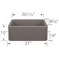 Blanco Ikon 27" Apron Single Bowl Kitchen Sink in Volcano Gray, , large