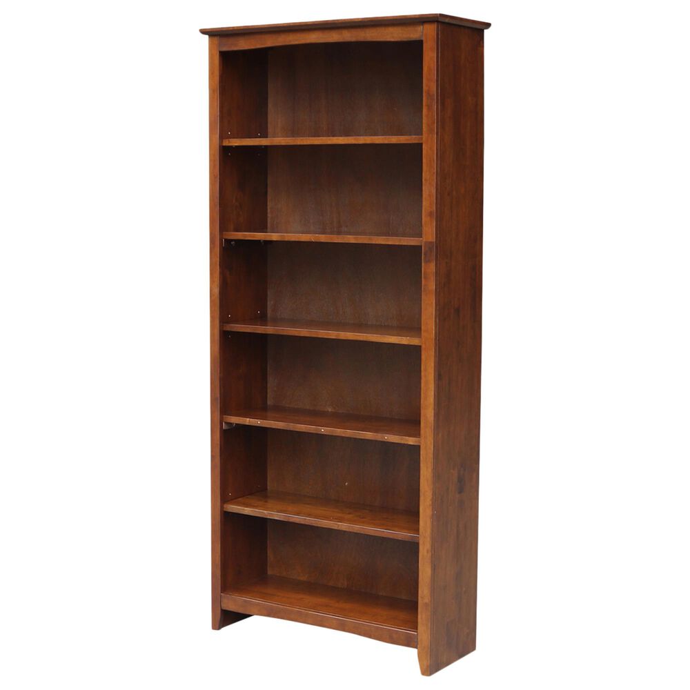 International Concepts Shaker 72" Bookcase in Espresso, , large