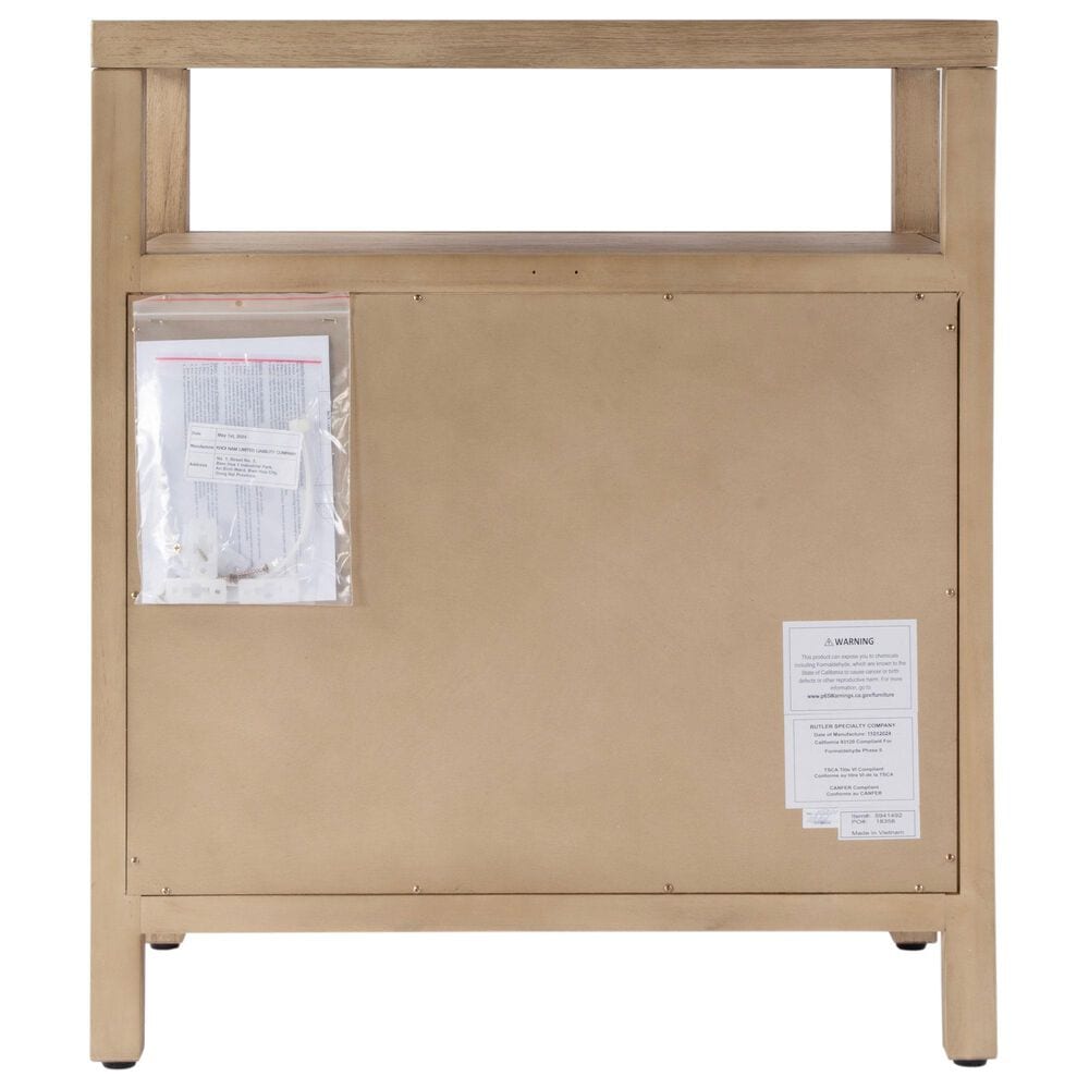 Butler Specialty Company Nora 3-Drawer Nightstand in Light Oak, , large