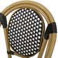 Hearth and Haven Outdoor French Bistro Chair in White, Black and Yellow (Set of 2), , large