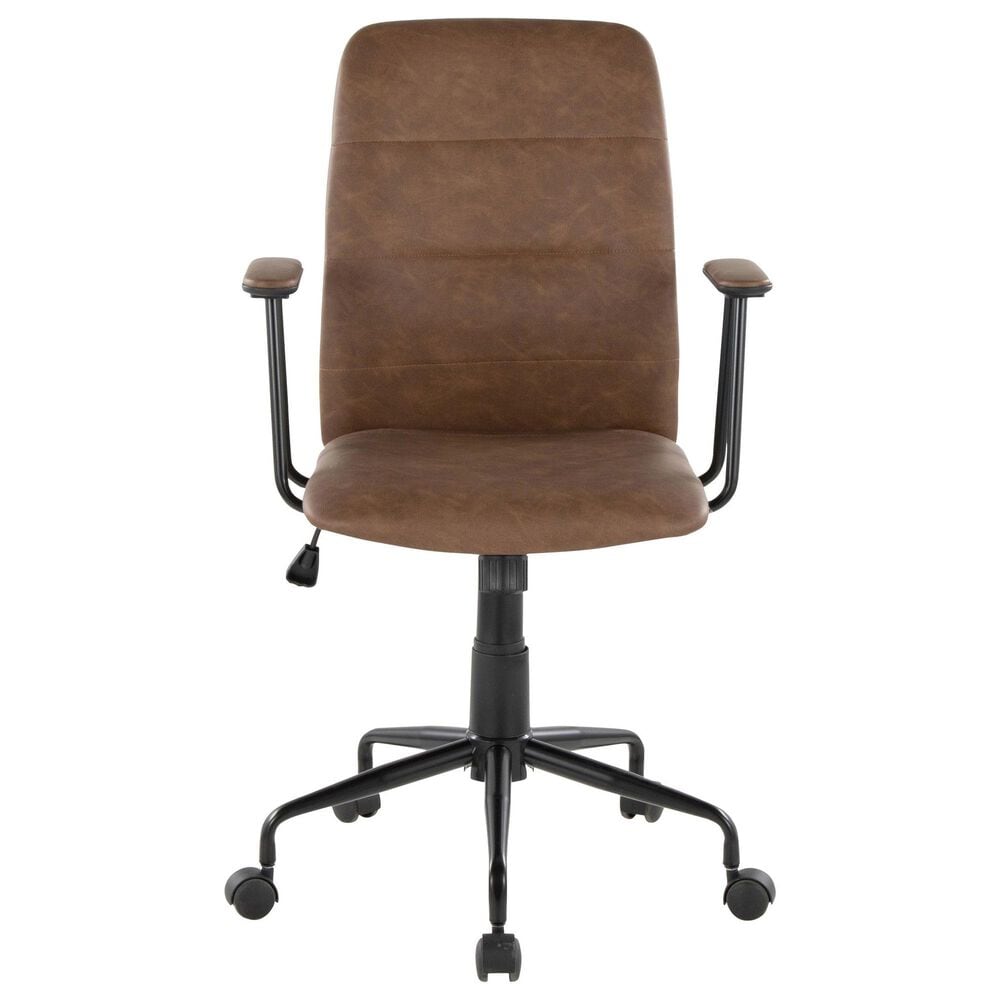 Lumisource Fredrick Office Chair with Espresso Cushion in Black, , large