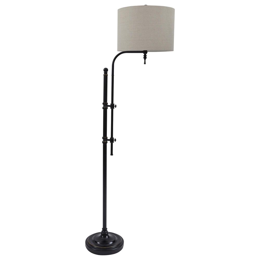 Ashley Anemoon Floor Lamp in Black, , large