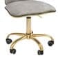 Impressions Vanity Elise Tufted Vanity Chair with Cool Grey Cushion in Gold, , large