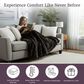 Timberlake 60" x 80" Ruched Faux Fur Throw Blanket in Black, , large