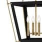 Quoizel Abbeville 4-Light Pendant Ceiling Light in Earth Black and Gold, , large