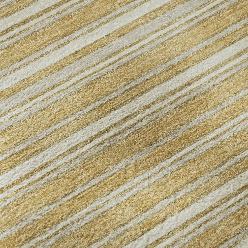 Dalyn Rug Company Soft Essentials Striped Gold 2'3" x 7'6" Indoor/Outdoor Runner, , large