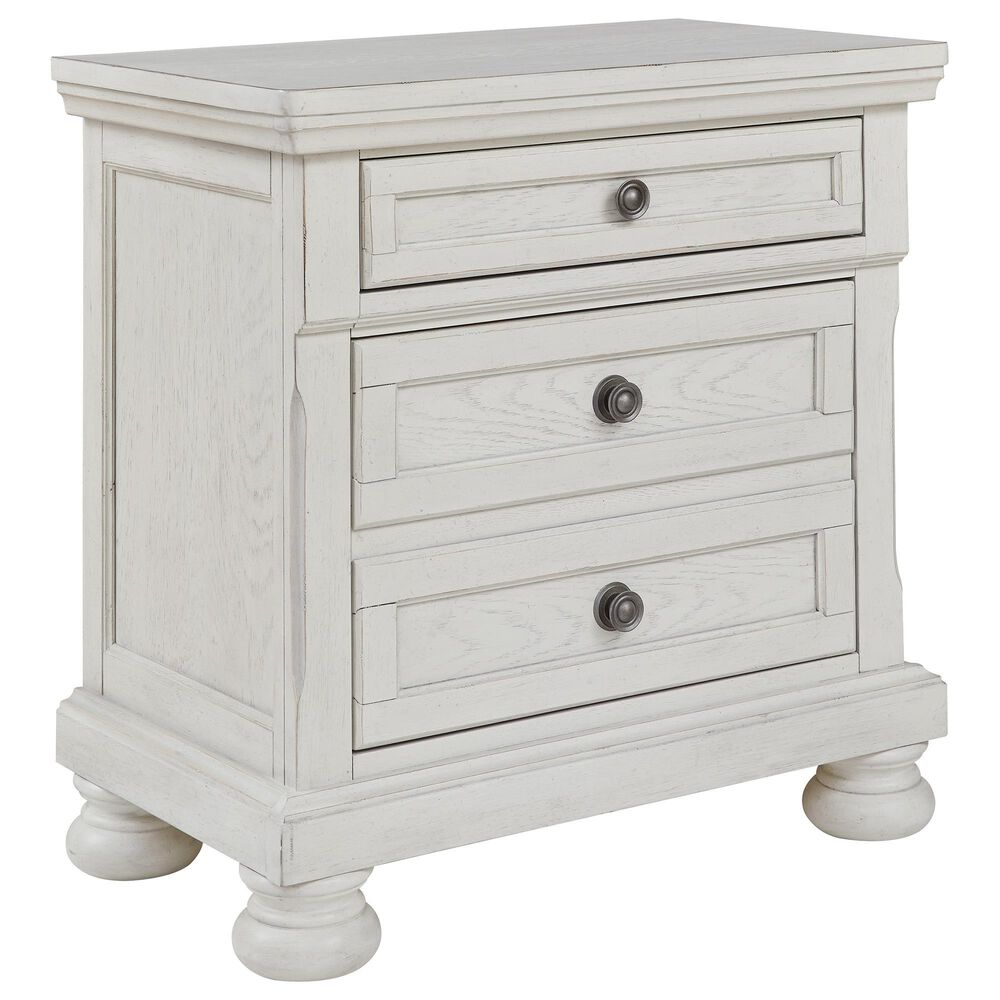 Ashley Robbinsdale 5-Piece King Storage Bedroom Set in Antique White, , large