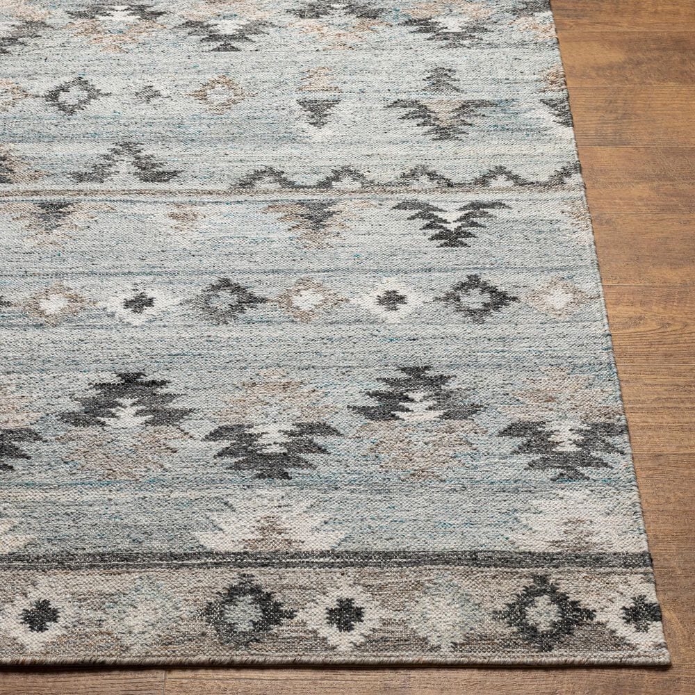 Surya Alyssa 2&#39;6&quot; x 8&#39; Blue, Gray, White and Brown Runner, , large
