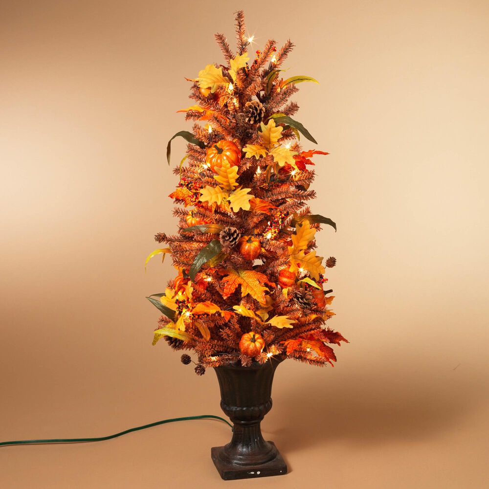 The Gerson Company 46" Harvest Tree with 50 Lights in Orange, , large
