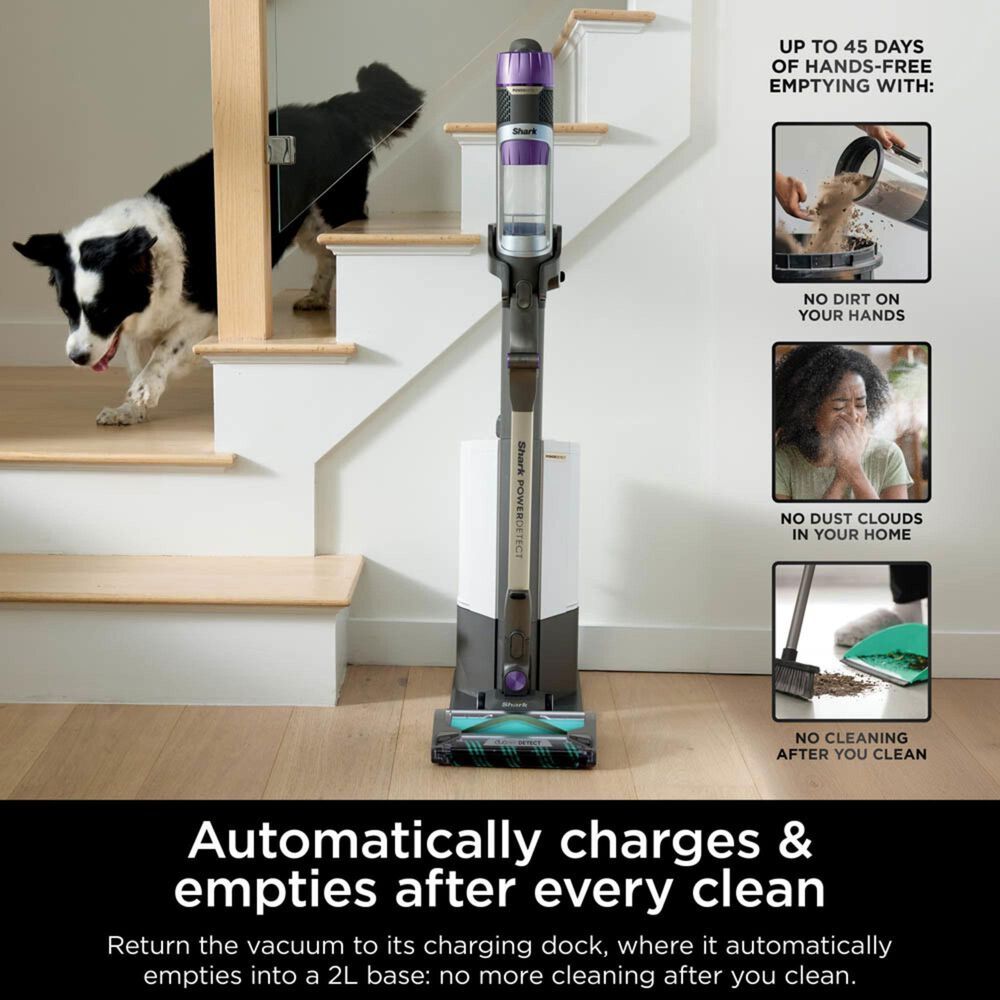 Shark PowerDetect Clean and Empty Upright Vacuum in Grey, Bronze, White and Purple, , large