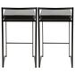 LumiSource Fuji Stackable Counter Stool with Black Faux Leather Cushion in Black (Set of 2), , large
