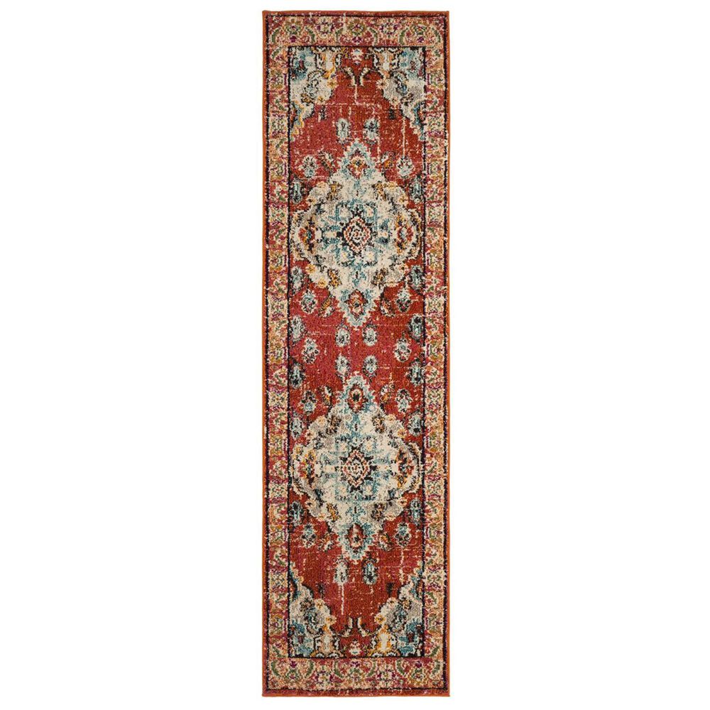 Safavieh Monaco MNC243H-220 2&#39;2&quot; x 20&#39; Orange/Light Blue Runner, , large