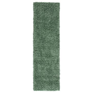 Safavieh August Shag 2" x 11" Green Runner, , large