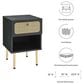 Modway Chaucer 1 Drawer and Shelf Nightstand in Black, , large