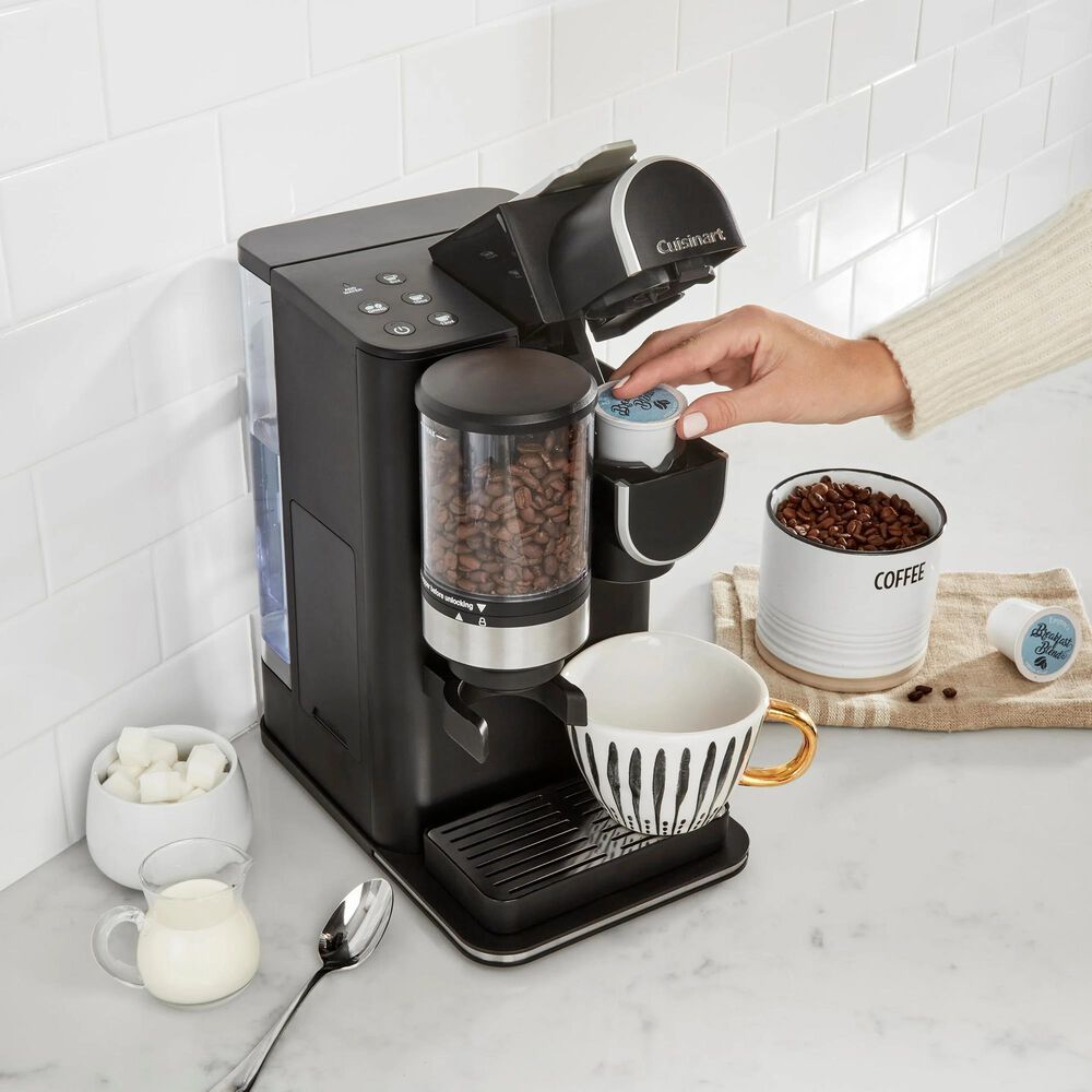 Cuisinart Grind and Brew Single-Serve Coffee Maker in Black, , large
