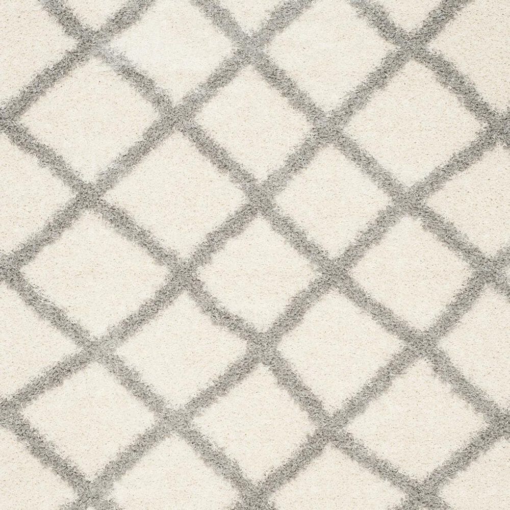 Safavieh Dallas Shag SGD258F-26 2&#39;3&quot; x 6&#39; Ivory/Grey Runner, , large