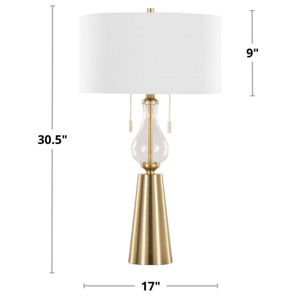 Grandview Gallery Rook Table Lamp in Gold and Clear, , large