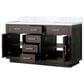 Lexora Home Abbey 60" Double Bathroom Vanity in Brown Oak with 2 cm White Carrara Marble Top and Rectangular Sinks, , large