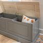 Linon Home Decor Tobin Backless Nook in Grey and Maple, , large