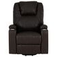 Linon Home Decor Peoria Power Lift Recliner in Chocolate, , large