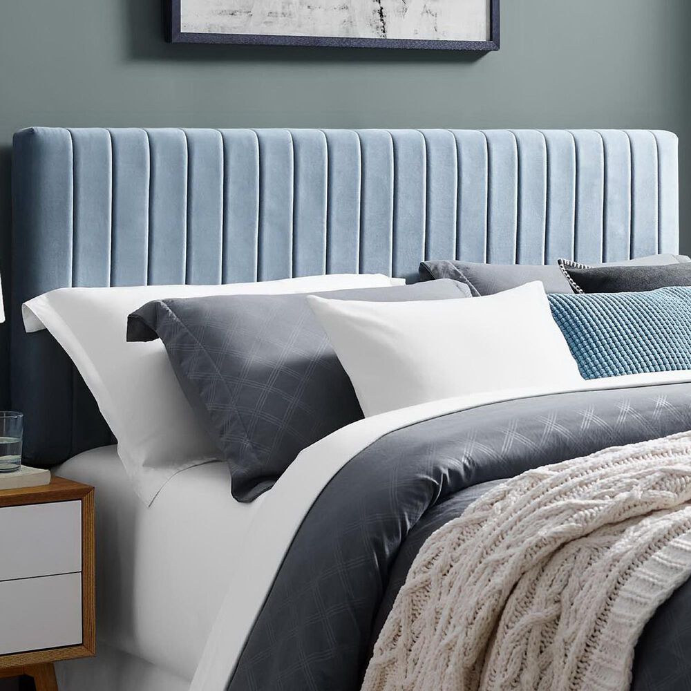 Modway Keira Upholstered Full/Queen Headboard in Light Blue, , large