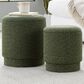 Lumisource Marla 2-Piece Upholstered Ottoman Set in Dark Green, , large