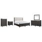 Nicolette Home Plum Creek 5 Piece King Upholstered Storage Bedroom Set in Ravenwood Black, , large