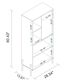 Dayton Bowery 5-Shelf Bookcase in White/Oak, , large