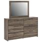 Ashley Elbrim 3-Piece Queen Panel Bedroom Set in Weathered Brown, , large