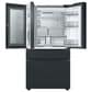 Samsung Bespoke Bespoke 29 Cu. Ft. French Door Refrigerator - Charcoal Glass Top and Family Hub Panels with Matte Black Steel Middle and Bottom Panels Included, , large