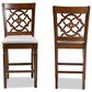 Baxton Studio Oscar Counter Pub Chair in Walnut Brown (Set of 2), , large