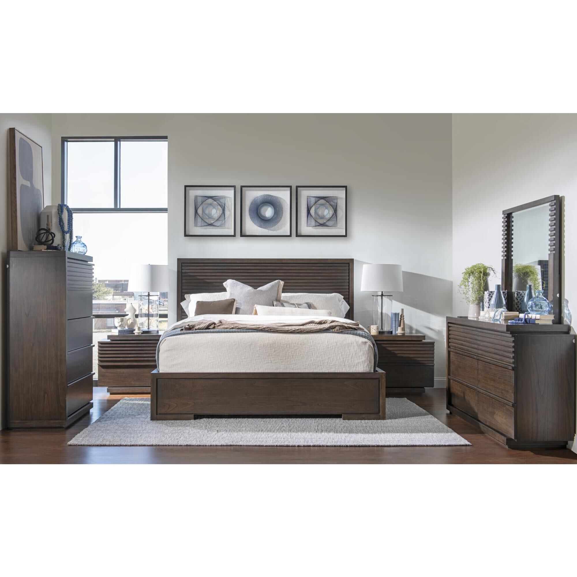 St Claire Home Architect 6-Drawers Dresser in Onyx with Jewelry Tray