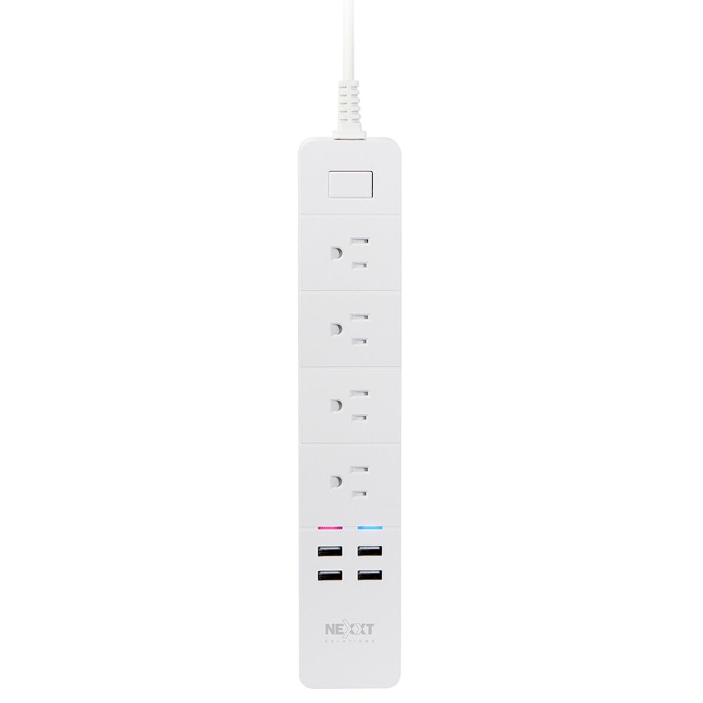 Nexxt Smart Wi-Fi Programmable Power Strip in White, , large