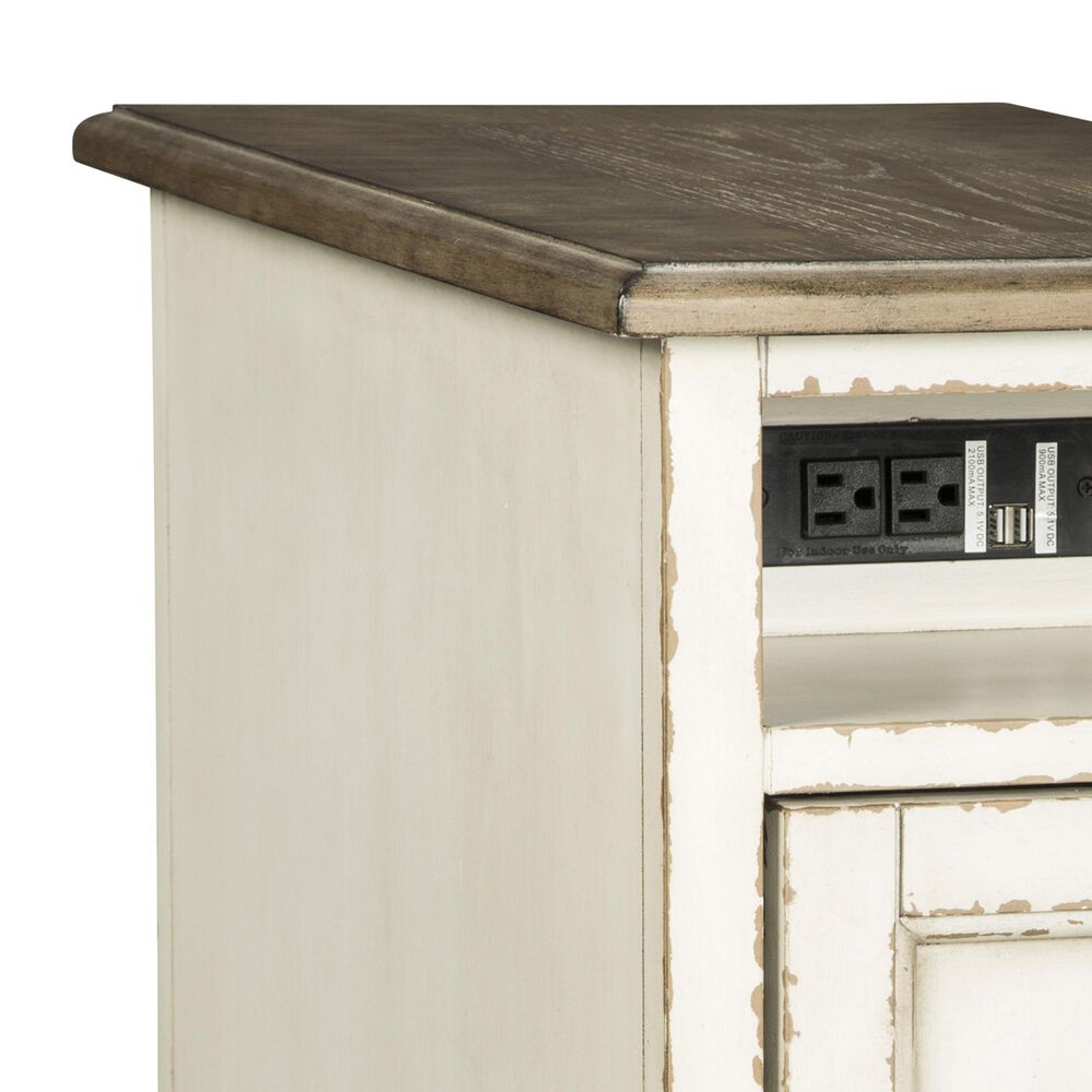 Ashley Realyn Chair Side End Table in Chipped White, , large