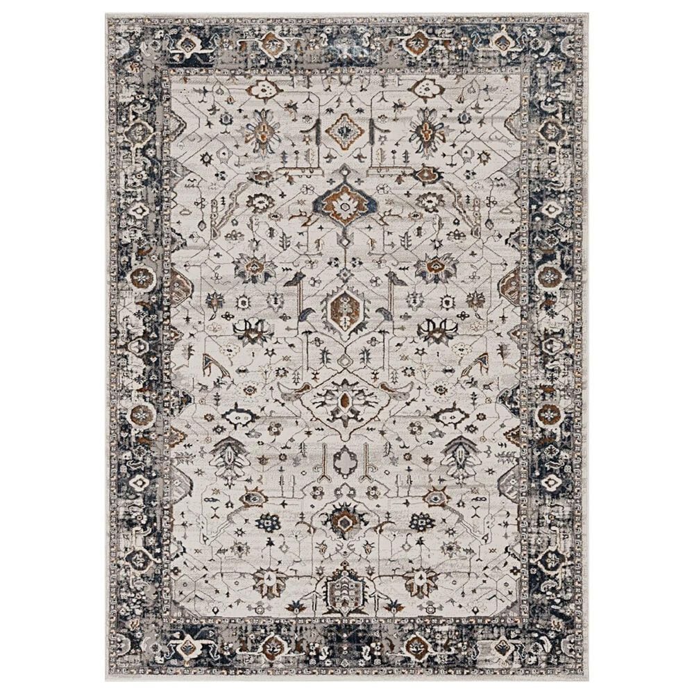 Kas Oriental Rugs Inspire Empra 2"2" x 6"11" Ivory and Grey Runner, , large