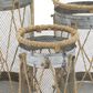 Maple and Jade Decorative Indoor/Outdoor Candle Lantern in Galvanized Silver and Brown (Set of 3), , large
