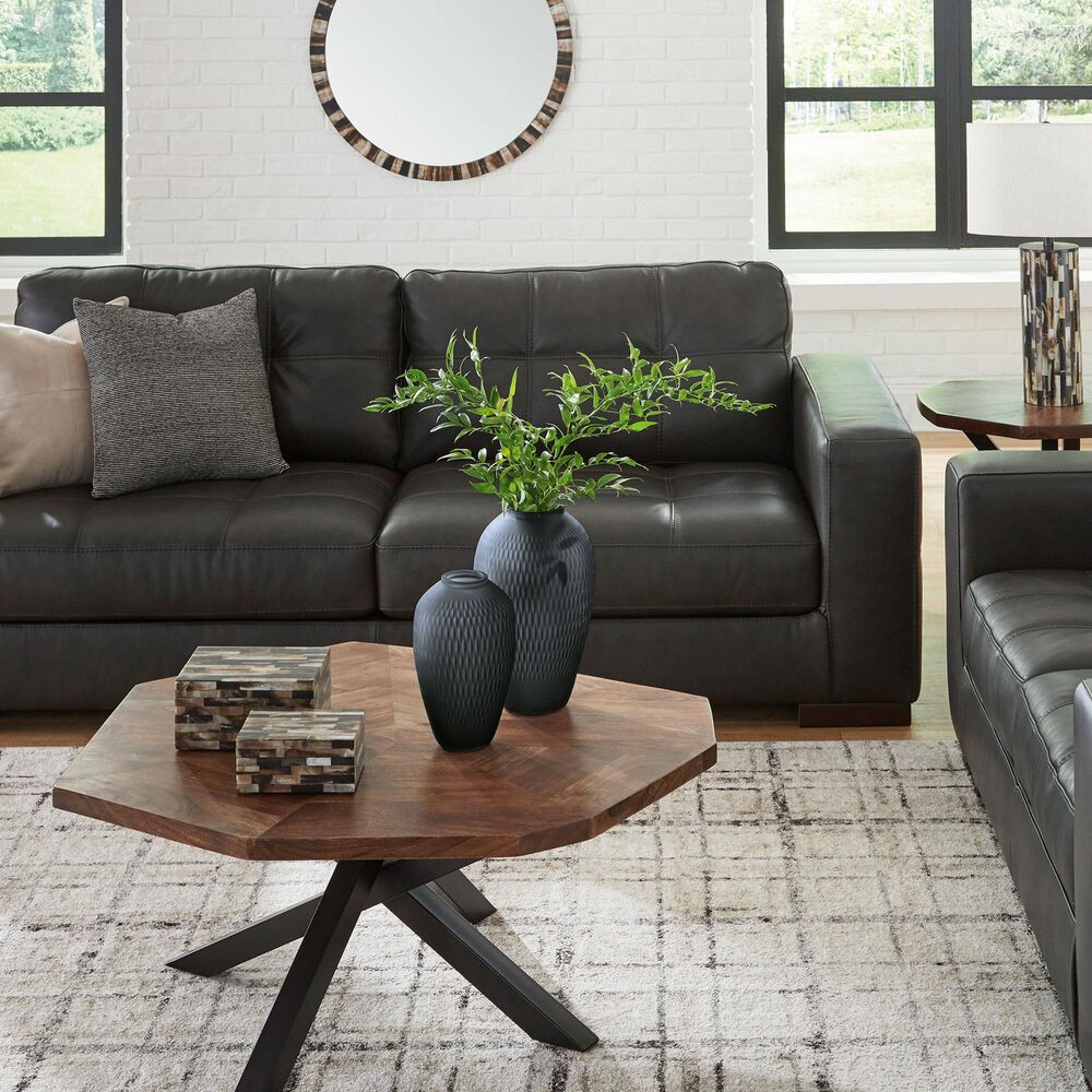 Ashley Luigi Stationary Loveseat in Thunder, , large