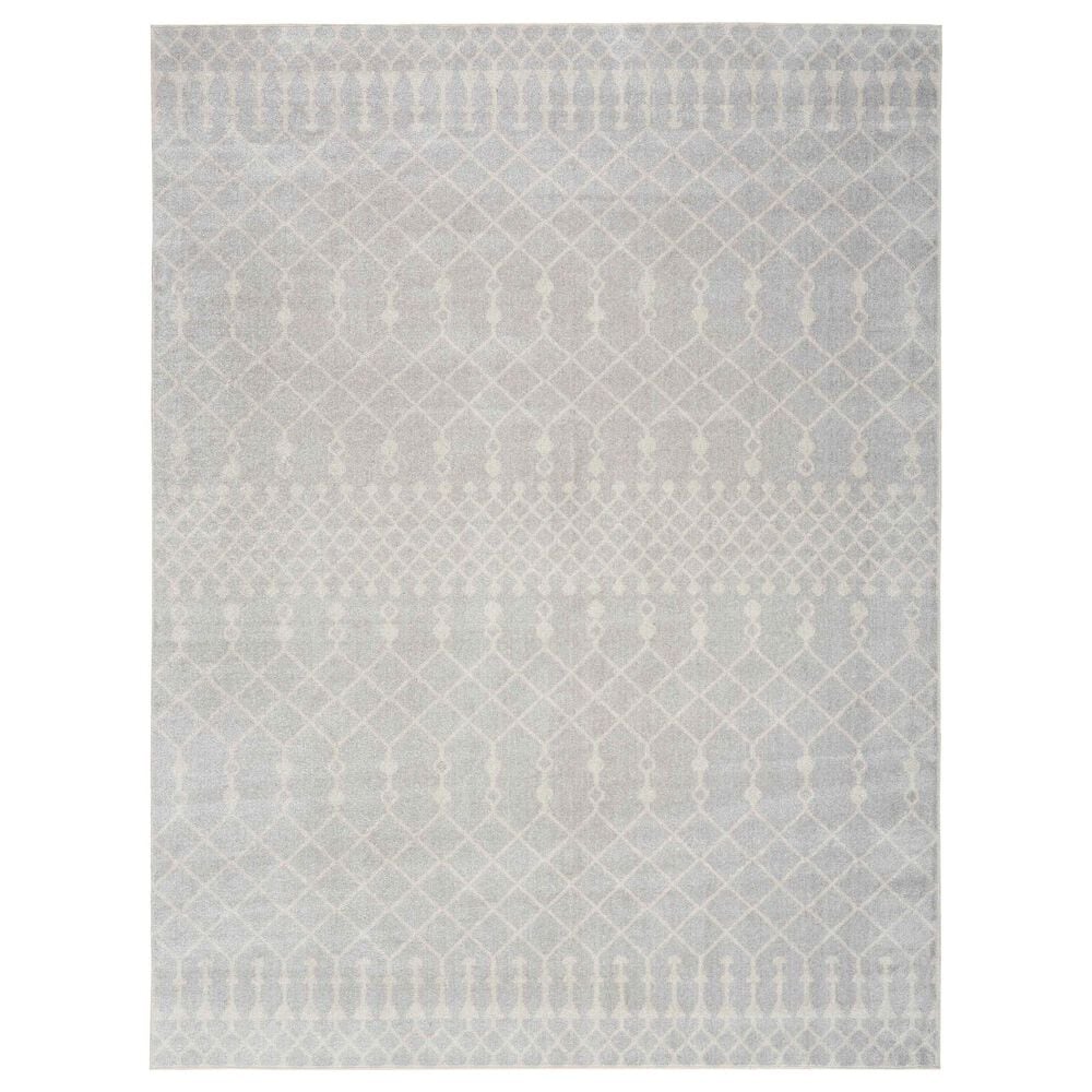 Nourison Astra Machine Washable 5"3" x 7" Grey Area Rug, , large