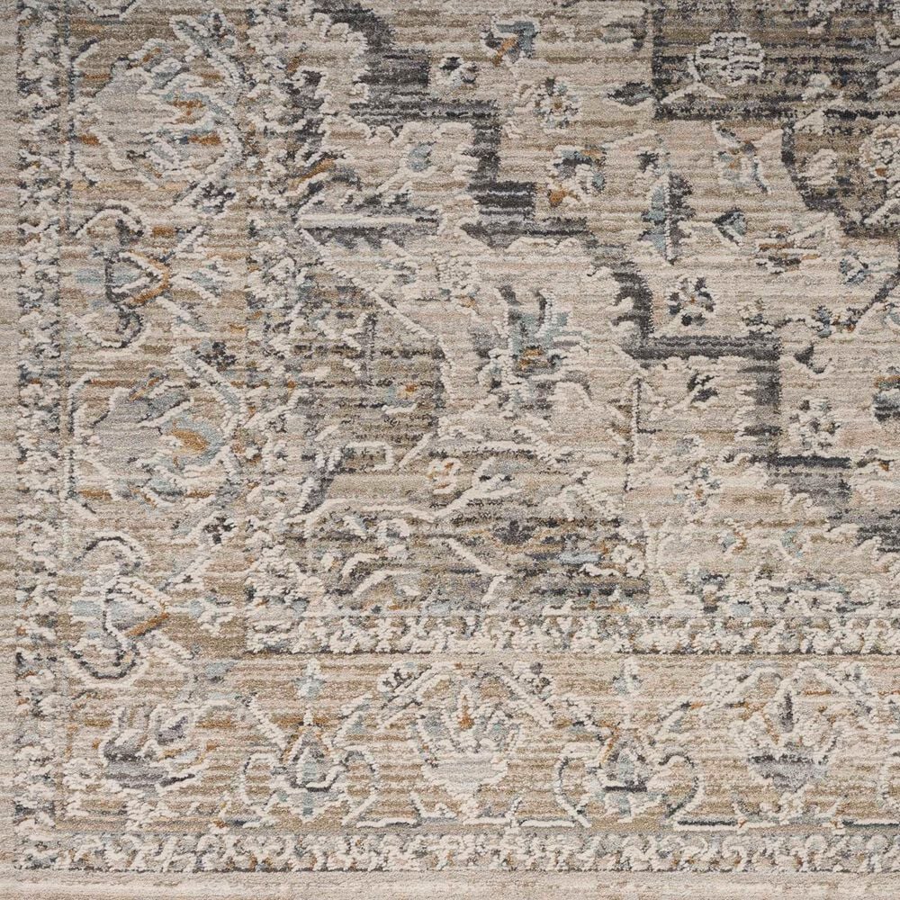 Nourison Lynx LNX04 7&#39;10&quot; Round Ivory and Taupe Area Rug, , large