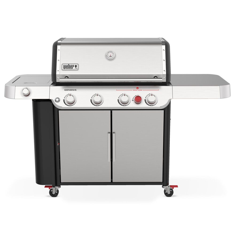 Weber Genesis S-435 Liquid Propane Gas Grill in Stainless Steel, , large