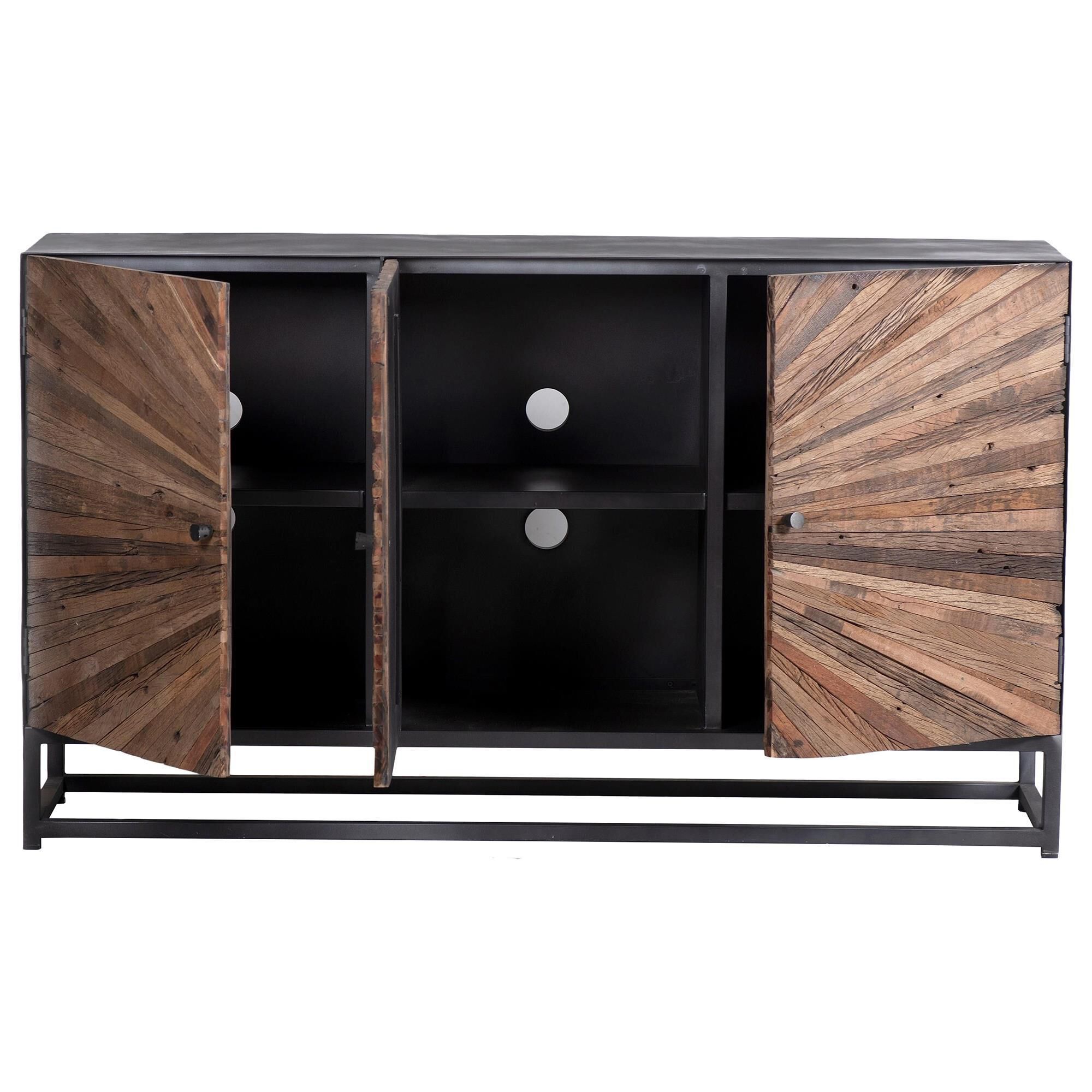 Waltham Astral Plains 3-Door Accent Cabinet in Brown | Nebraska