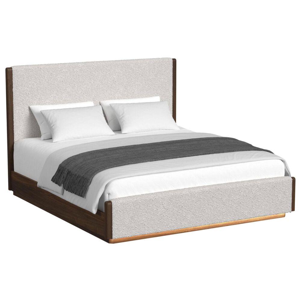 37B Brisbane King Upholstered Platform Bed in Brown, , large