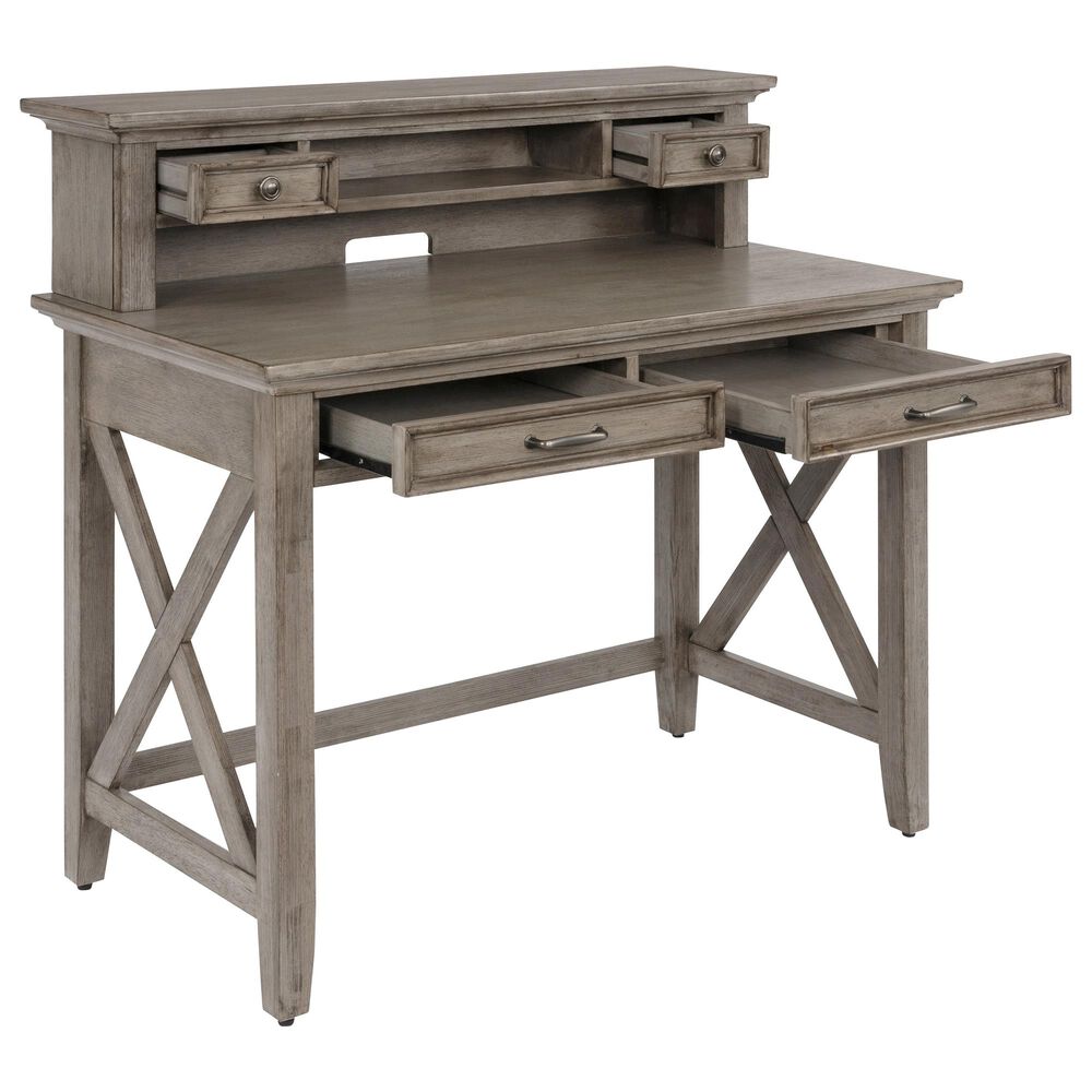 Homestyles Mountain Lodge Desk with Hutch in Gray, , large