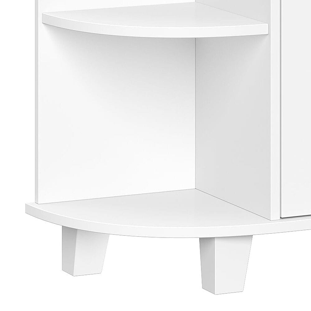 RiverRidge Home Brookfield 1-Door Floor Cabinet with Side Shelves in White, , large