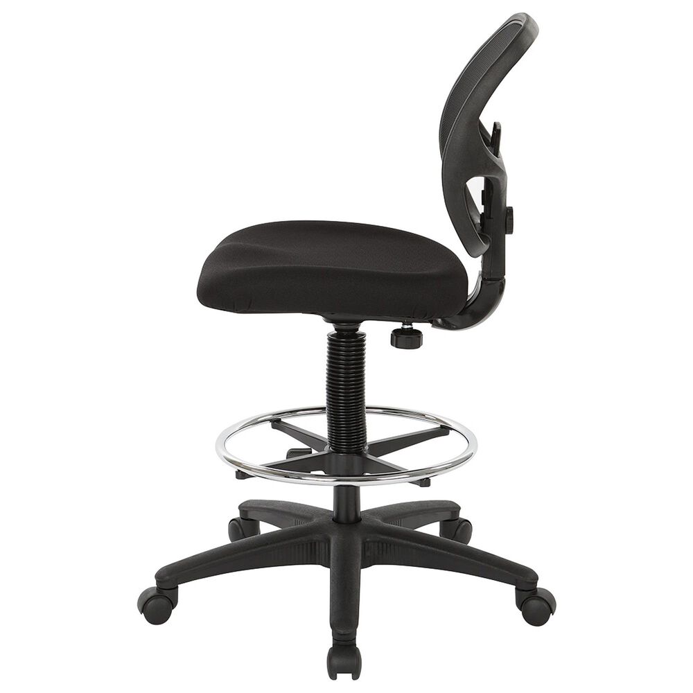 OSP Home DC Series Deluxe Mesh Back Drafting Chair in Black, , large