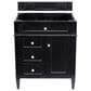 James Martin Vanities Brittany 30" Single Bathroom Vanity in Black Onyx with 3 cm Lime Delight Quartz Top and Rectangular Sink, , large
